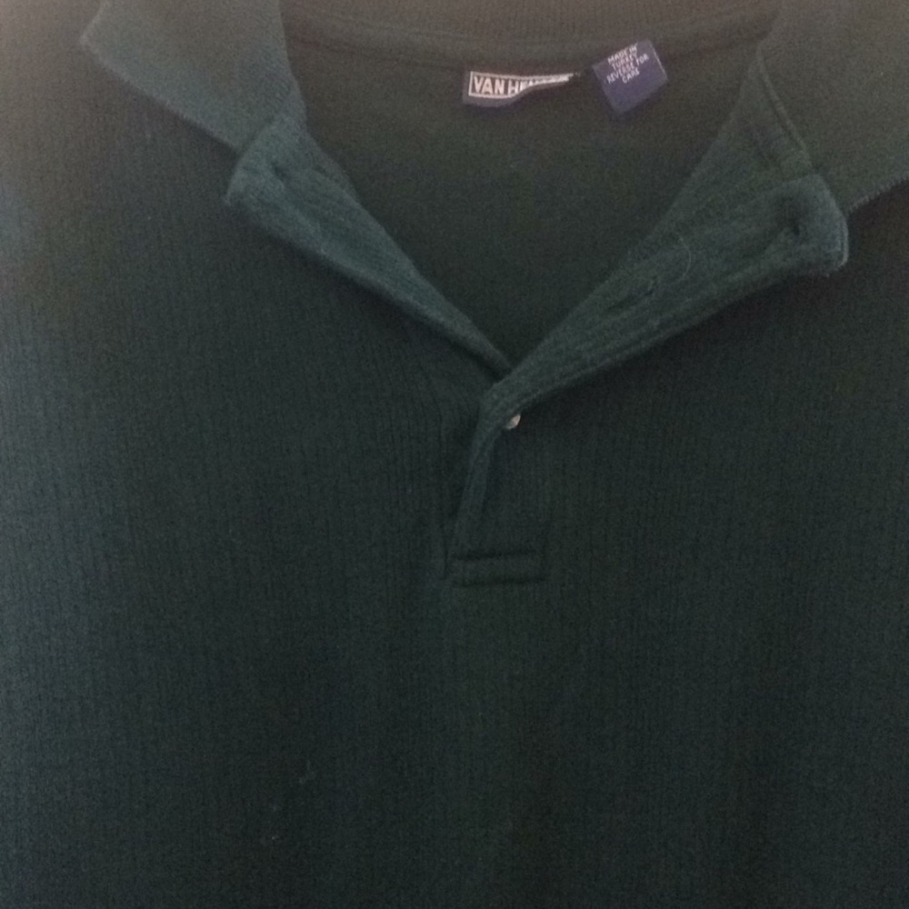 FINAL MARKDOWN Men’s van heusen long sleeved polo shirt large - Picture 2 of 5